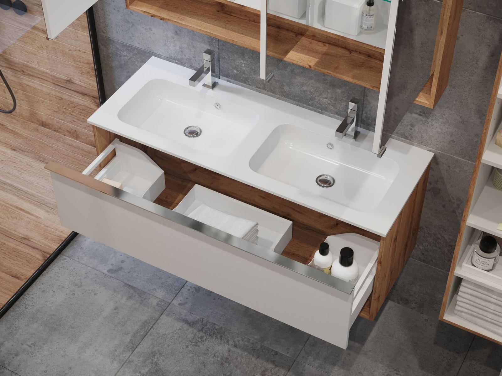 Çağla 120 Zemin Duran Lavabo Dolabı